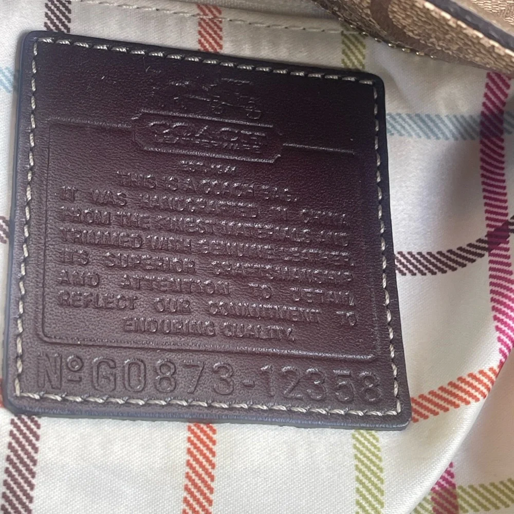 Sold Coach Heritage Brown Signature Tote Bag-Preowned - Picture 8 of 10